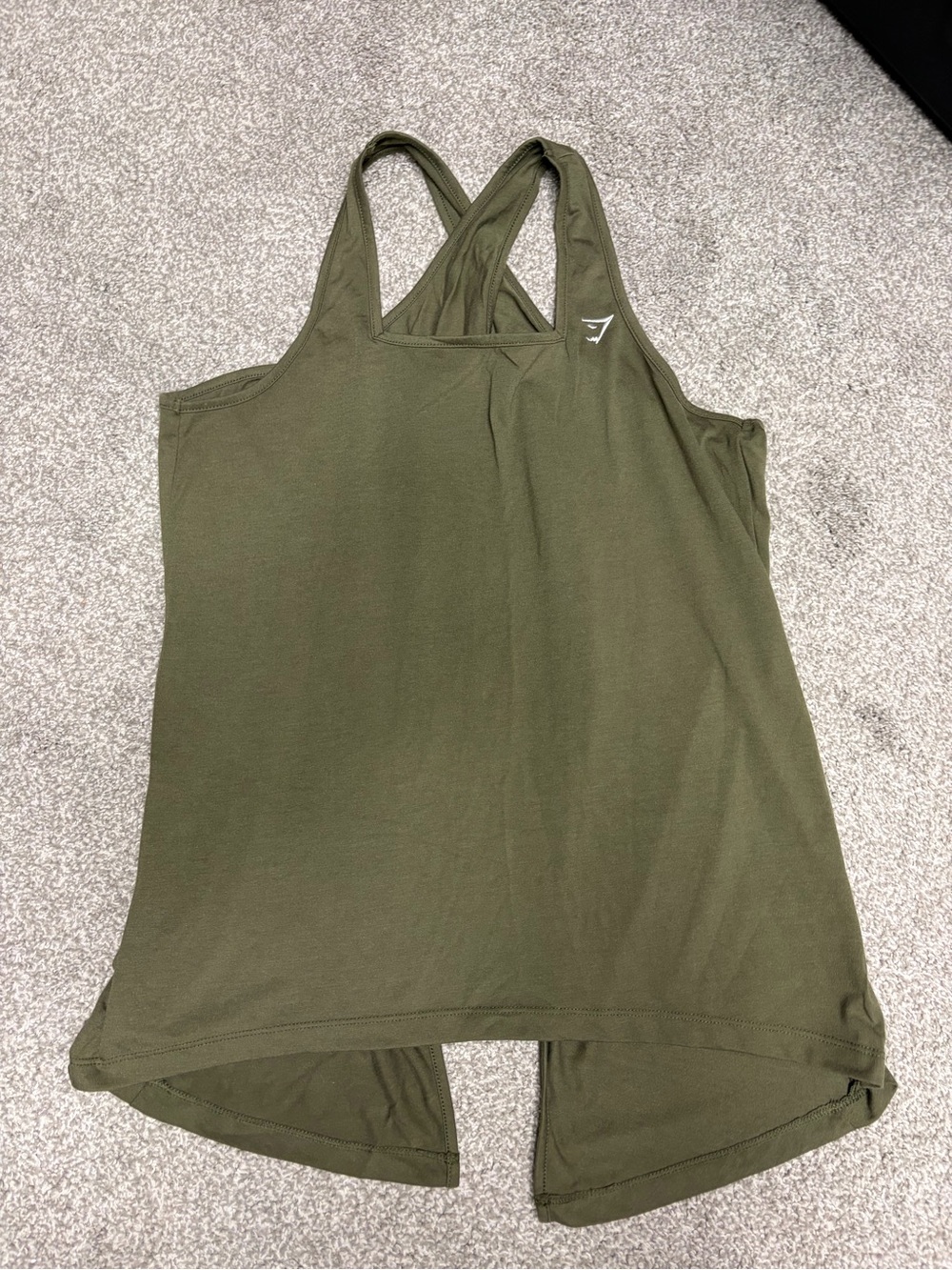 Gymshark Olive Green Crossback Tank